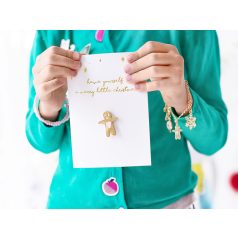 Karácsonyi üdvözlőlap Mézeskalács kitűzővel