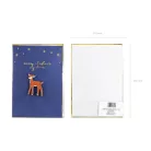 Karácsonyi üdvözlőlap Szarvas kitűzővel