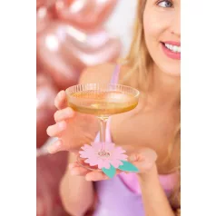 Pohárjelölő / Pohárdísz virág (10 db)