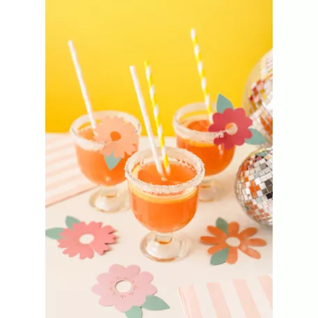 Pohárjelölő / Pohárdísz virág (10 db)