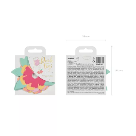 Pohárjelölő / Pohárdísz virág (10 db)