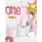 Szám fólia lufi ''1'' rózsaszín 37x100cm