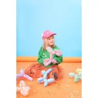 Pasztell modellező lufik pumpával – vegyes színek, 130 cm (30 db)