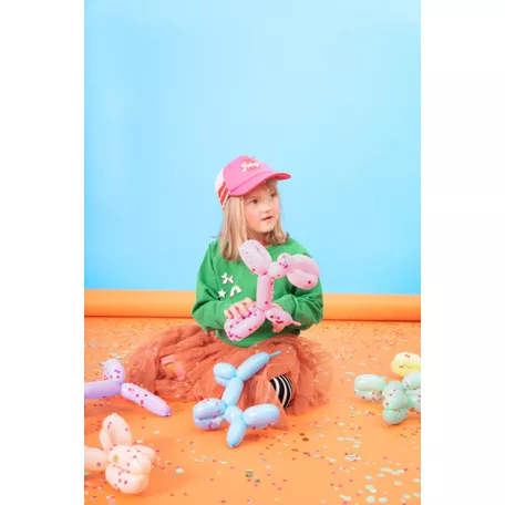 Pasztell modellező lufik pumpával – vegyes színek, 130 cm (30 db)