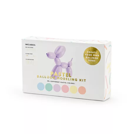 Pasztell modellező lufik pumpával – vegyes színek, 130 cm (30 db)