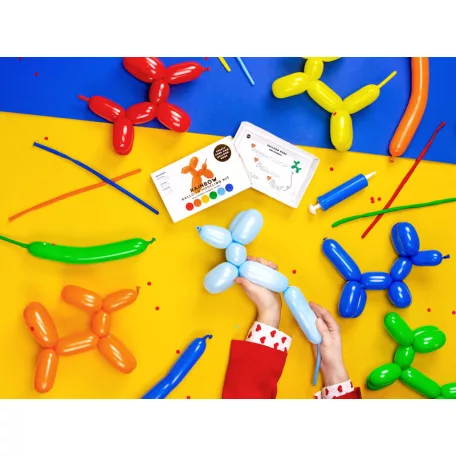 Szivárvány színű modellező lufik pumpával – vegyes színek, 130 cm (30 db)