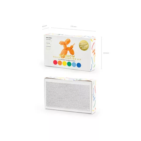 Szivárvány színű modellező lufik pumpával – vegyes színek, 130 cm (30 db)