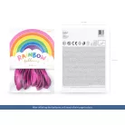 Szivárvány léggömb 23cm Metál fukszia (10 db)