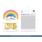 Szivárvány léggömb 30cm Metál krémszín (10 db)