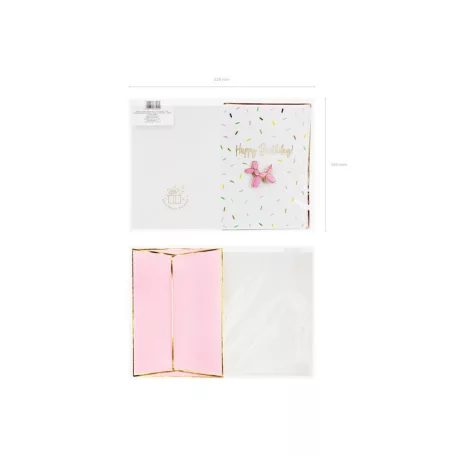 Születésnapi üdvözlőlap „Lufi kutya” kitűzővel