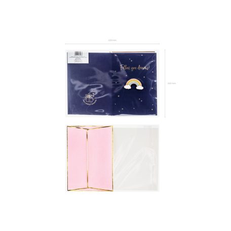 Üdvözlőlap Szivárvány kitűzővel