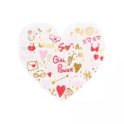 Szalvéta szív alakú - Girl power (20 db)