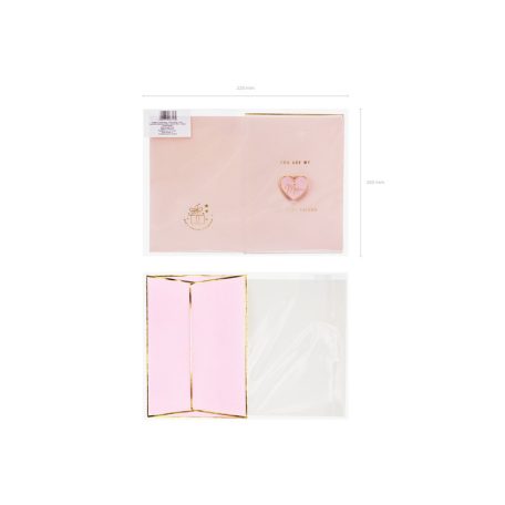 Üdvözlőlap „Mom” kitűzővel