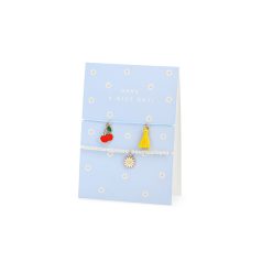 Üdvözlőlap karkötőkkel „Have a Nice Day!”