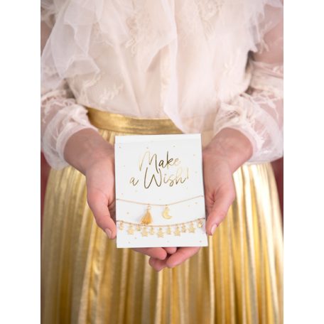 Üdvözlőlap karkötőkkel „Make a Wish!”