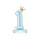 Álló szám fólia lufi ''1''  84cm égszínkék