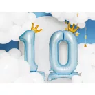 Álló szám fólia lufi ''1''  84cm égszínkék