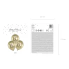 Fényes léggömb 30cm 18 arany (6 db)