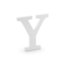 Fa dekoráció betű Y (fehér - 19x20cm)