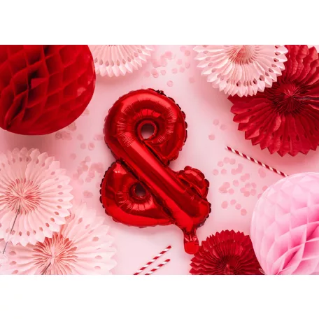 Fólia lufi ''&'' 35cm piros