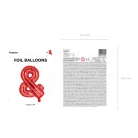 Fólia lufi ''&'' 35cm piros