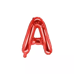 "A" betű fólia lufi 35cm piros