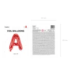 "A" betű fólia lufi 35cm piros