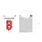 "B" betű fólia lufi 35cm piros