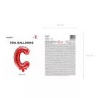 "C" betű fólia lufi 35cm piros