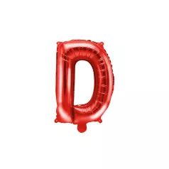 "D" betű fólia lufi 35cm piros