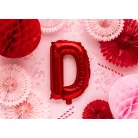 "D" betű fólia lufi 35cm piros