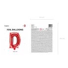 "D" betű fólia lufi 35cm piros
