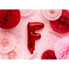 "F" betű fólia lufi 35cm piros