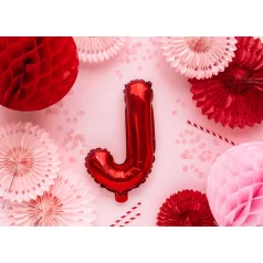 "J" betű fólia lufi 35cm piros