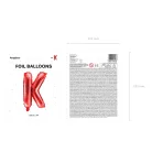"K" betű fólia lufi 35cm piros