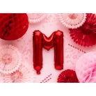 "M" betű fólia lufi 35cm piros