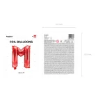 "M" betű fólia lufi 35cm piros