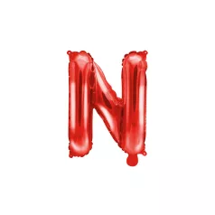 "N" betű fólia lufi 35cm piros