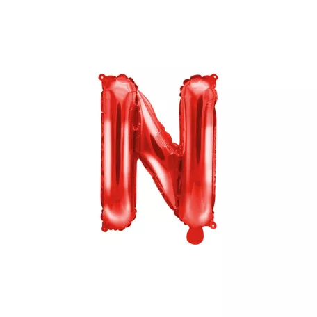 "N" betű fólia lufi 35cm piros