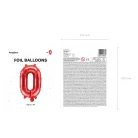 "O" betű fólia lufi 35cm piros