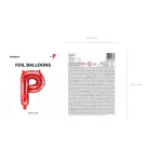 "P" betű fólia lufi 35cm piros
