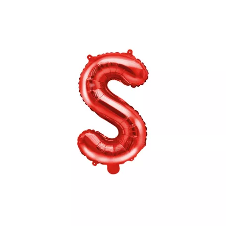 "S" betű fólia lufi 35cm piros