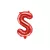 "S" betű fólia lufi 35cm piros