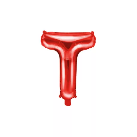 "T" betű fólia lufi 35cm piros