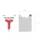 "T" betű fólia lufi 35cm piros