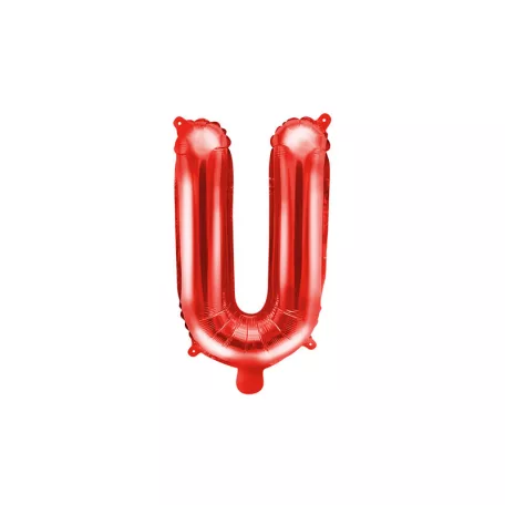 "U" betű fólia lufi 35cm piros