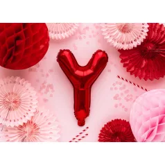 "Y" betű fólia lufi 35cm piros