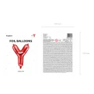 "Y" betű fólia lufi 35cm piros