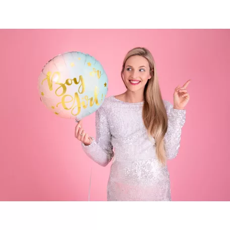 Kisfiú vagy kislány? Party fólia lufi 35cm