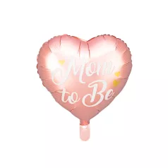 Fólia lufi "Mom to Be" felirattal, rózsaszín